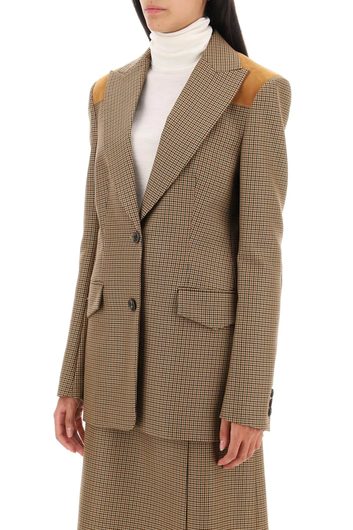 Bally houndstooth single-breasted blazer