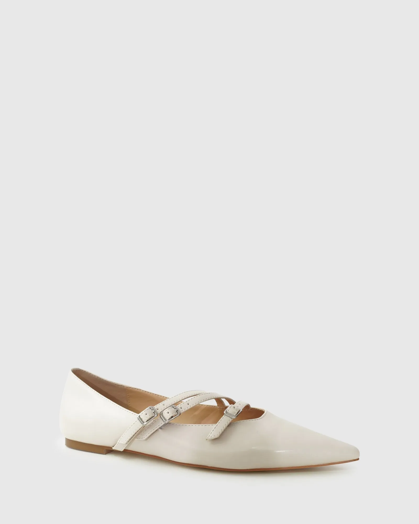 Begin Again Buckled Flat - Beige