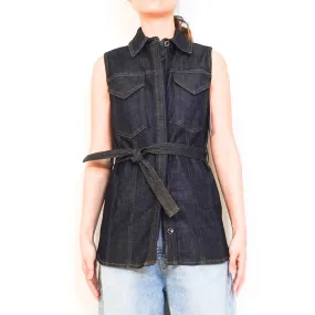 Belted denim vest RRP £300