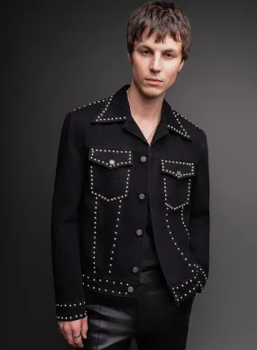 Black Studded Denim Jacket