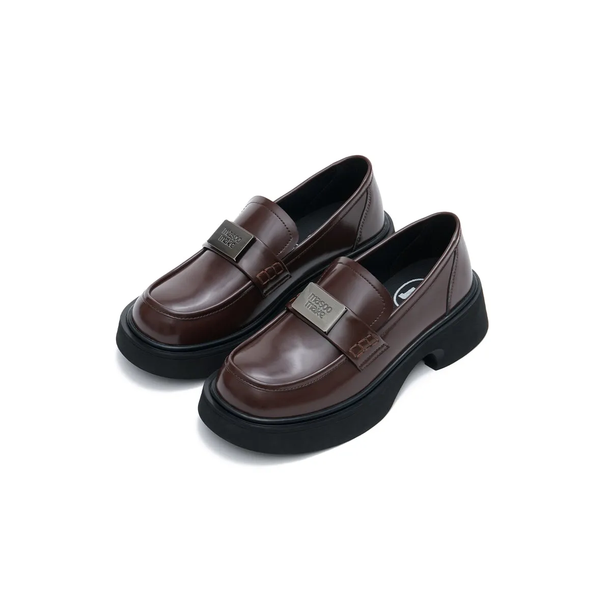 British Style Glossy Leather Loafers