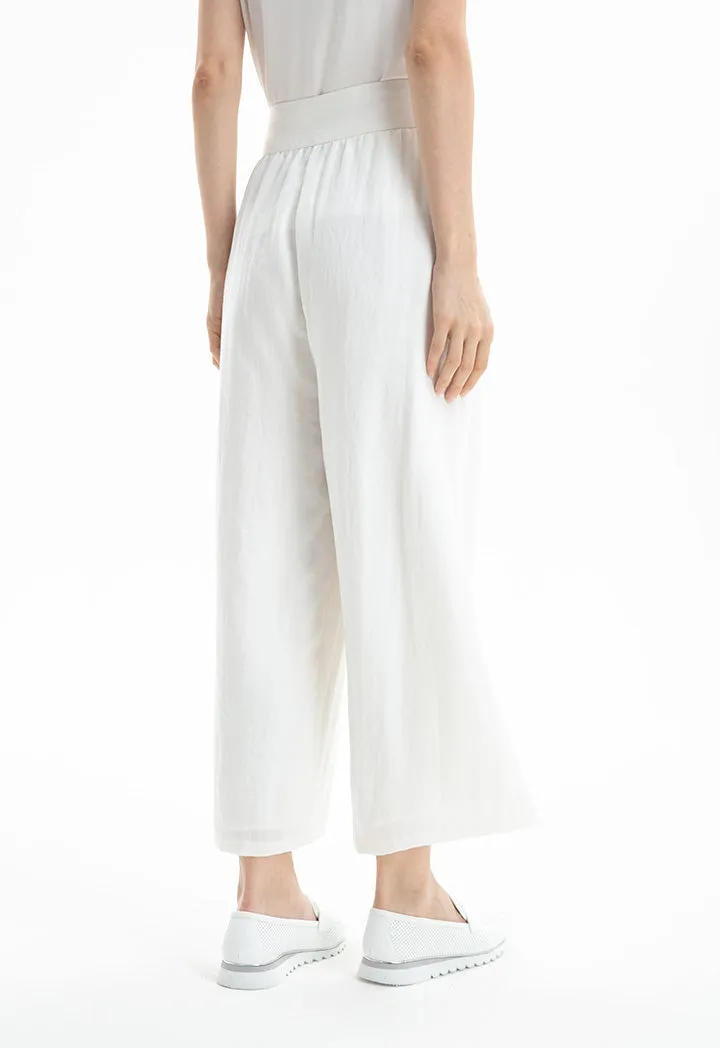 Choice High Waist Trouser Off White