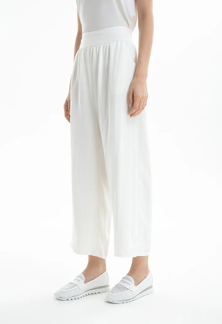 Choice High Waist Trouser Off White