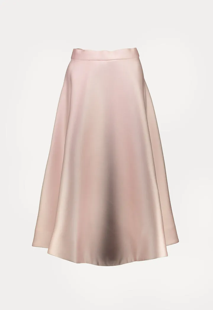 Choice Solid High Waist Skirt Blush