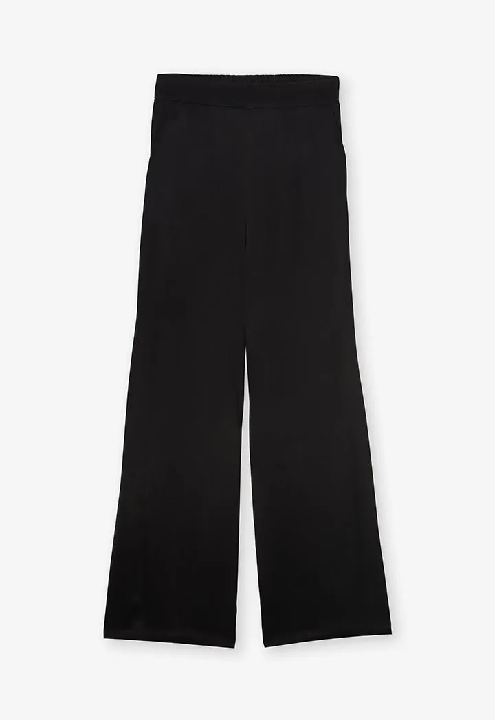 Choice Wide Leg High Waist Trouser Black