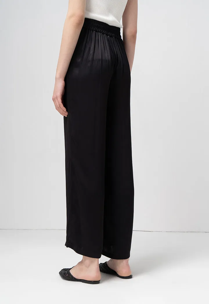 Choice Wide Leg High Waist Trouser Black