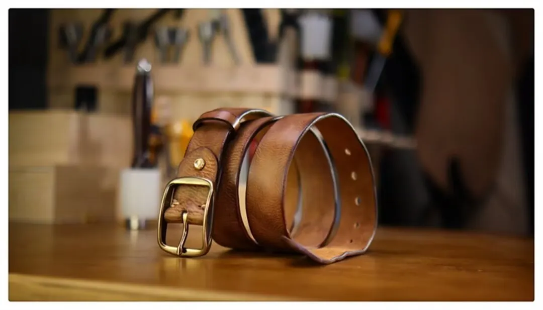 Classic Solid Cowskin Belt