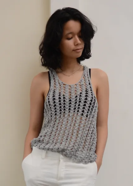 Crochet Lacy Tank, one size - SALE CLOTHING & KIDS