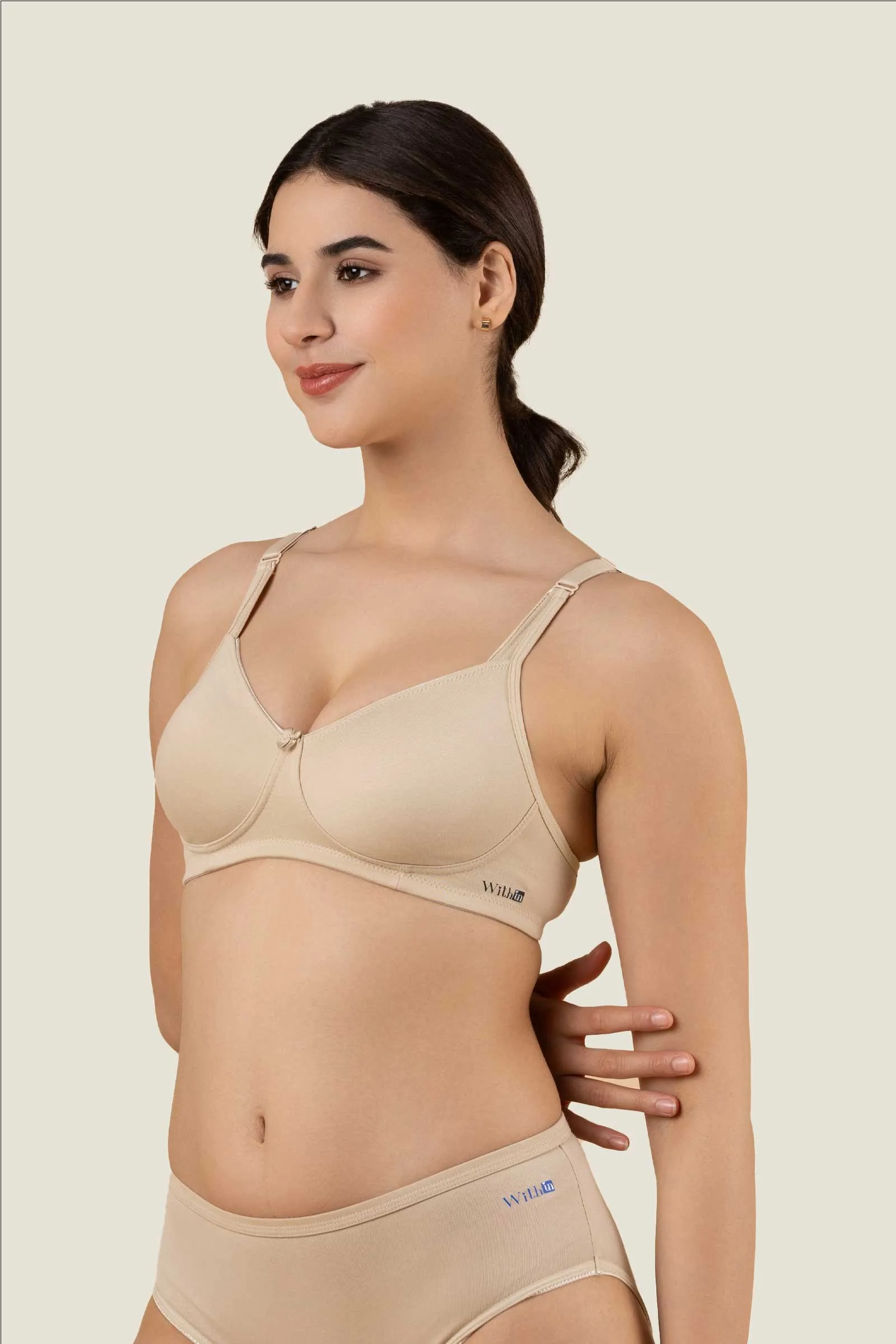 Curva T-shirt Bra Everyday Neutral Colours