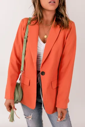 Flip Pocket Design Blazer Coat