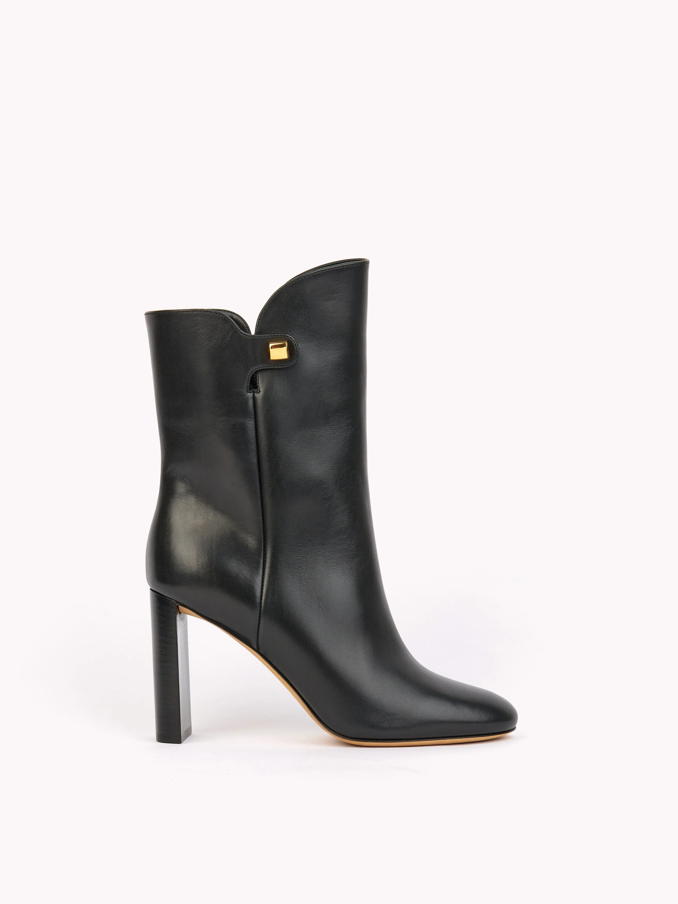 Gabriella High-Heel Piper Black Ankle Boots