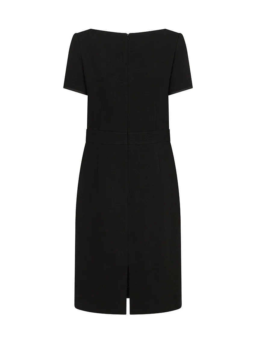 Hallie Tailored Wool Crepe Dress