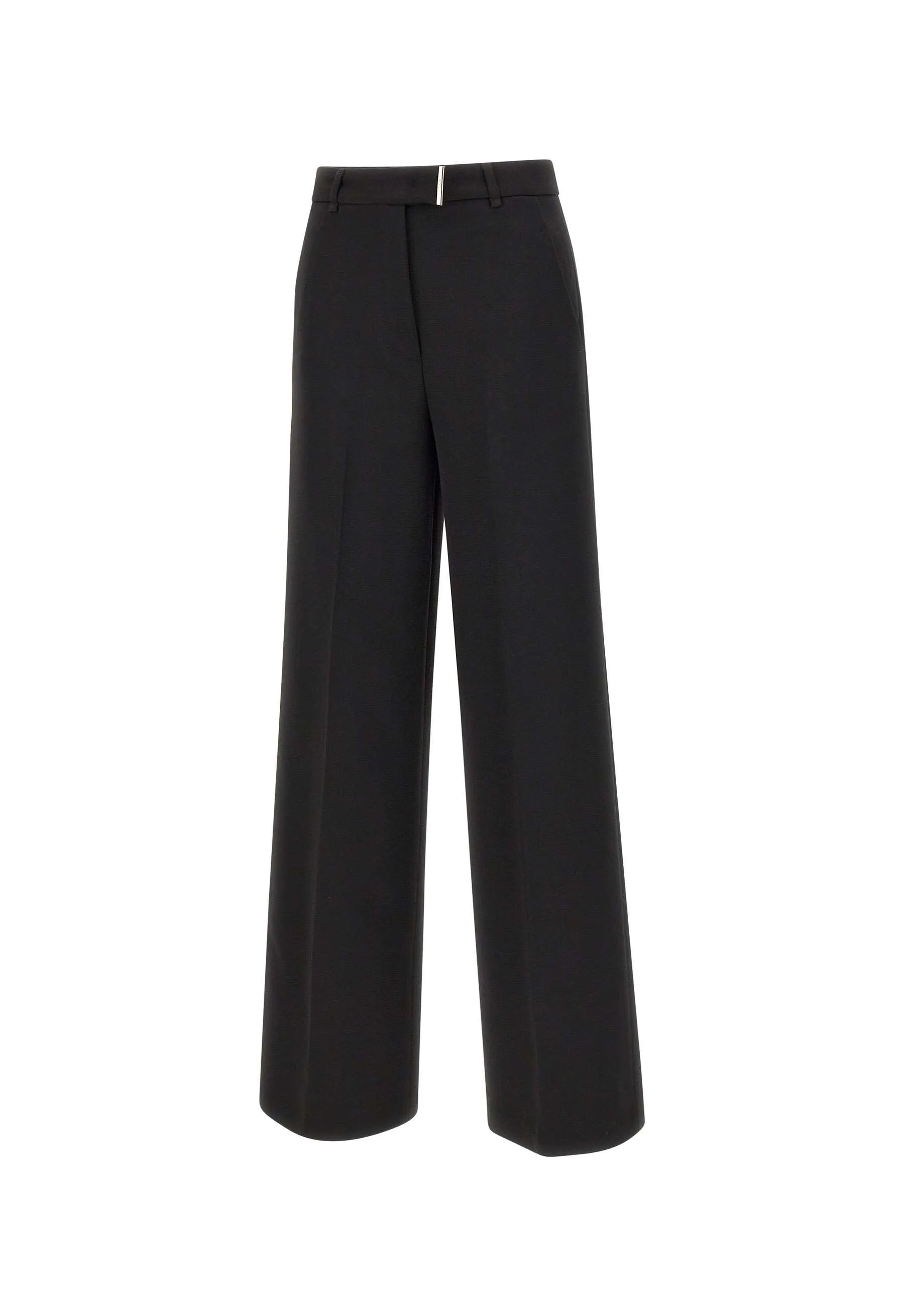 High Waist Black Palazzo Trousers