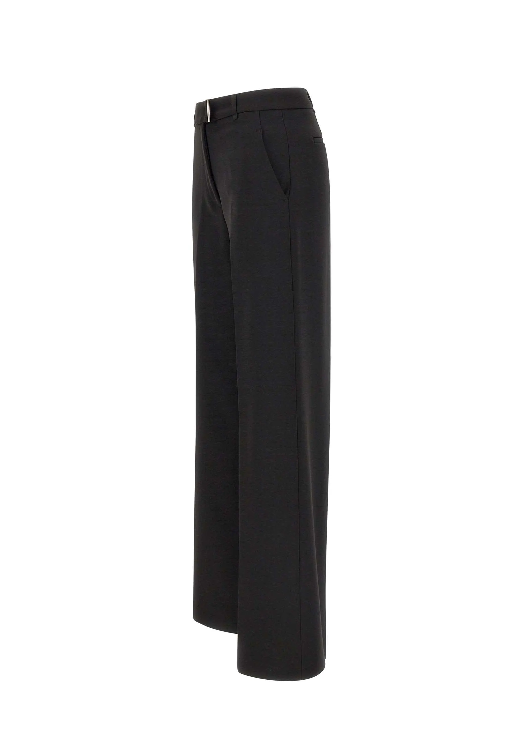 High Waist Black Palazzo Trousers