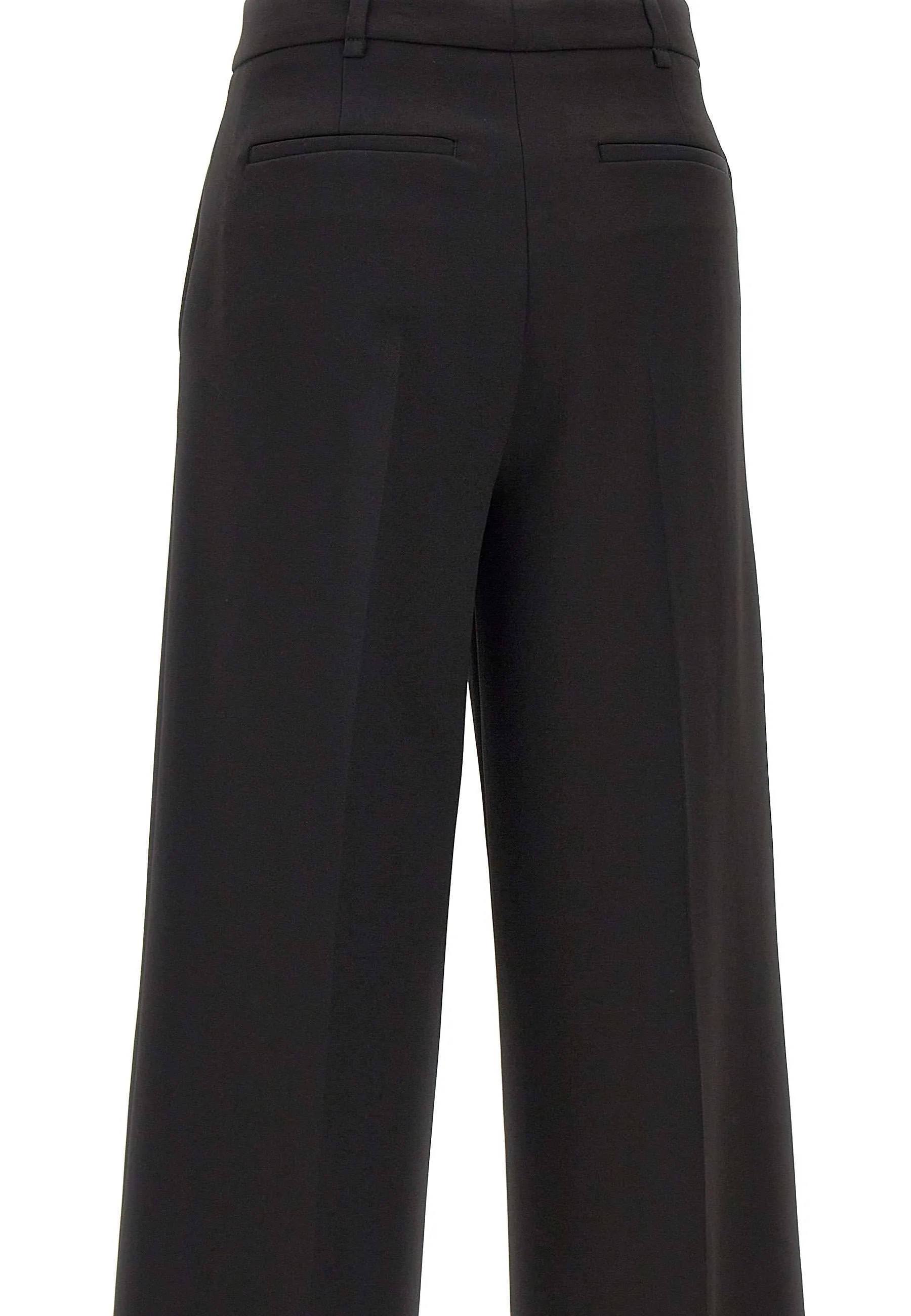 High Waist Black Palazzo Trousers