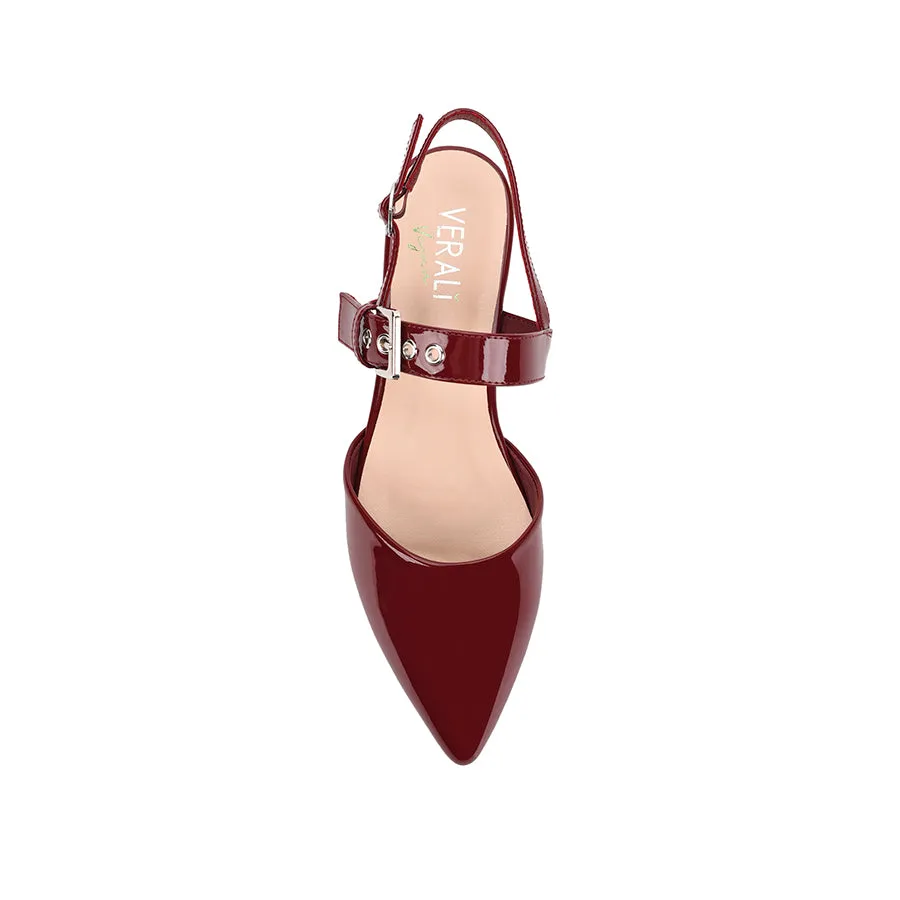 Idaho Slingback Flats - Wine Patent