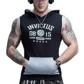 Invictus Printed Hooded Sleeveless Shirt