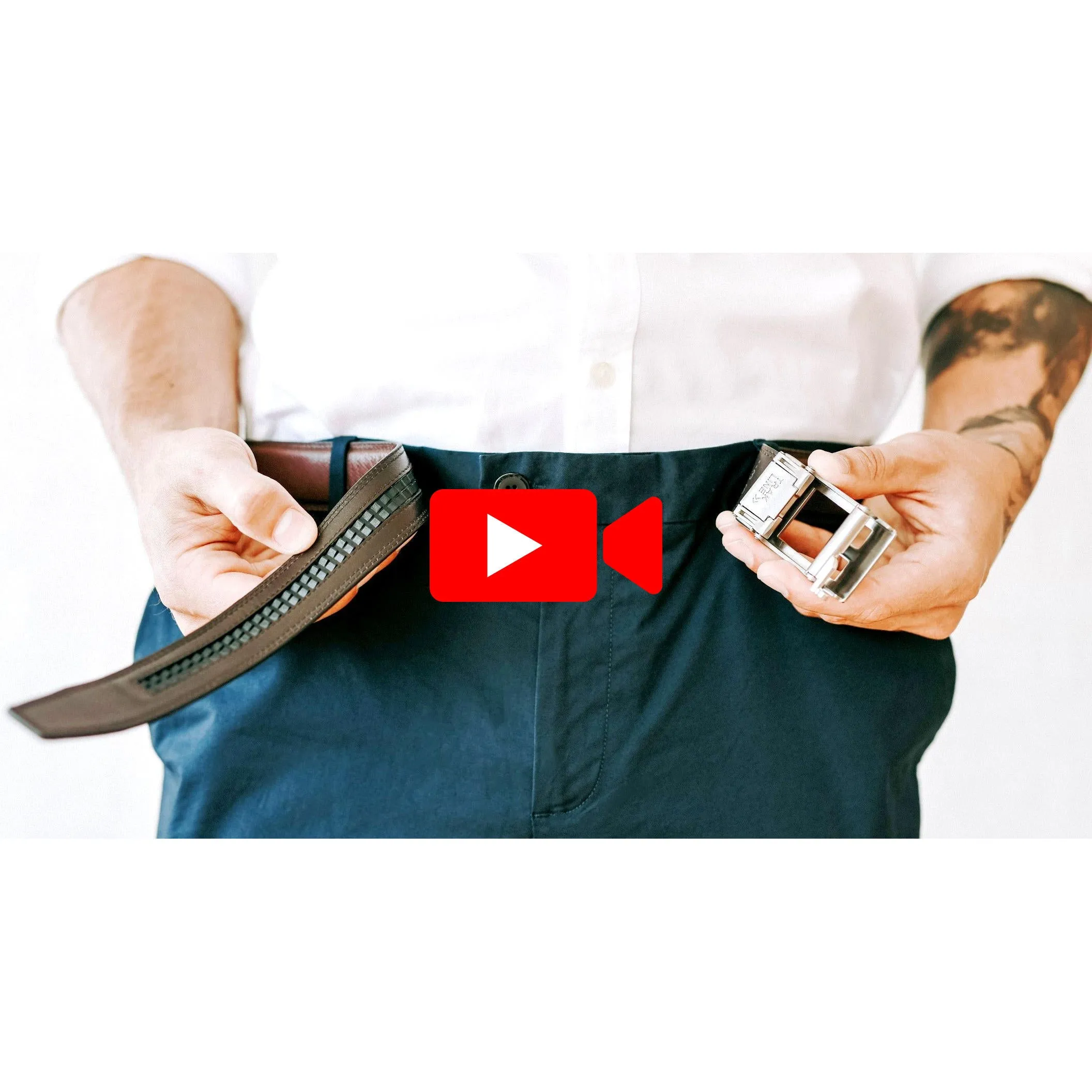 INVOKE SLIM BUCKLE  | SLIM FULL GRAIN LEATHER BELT