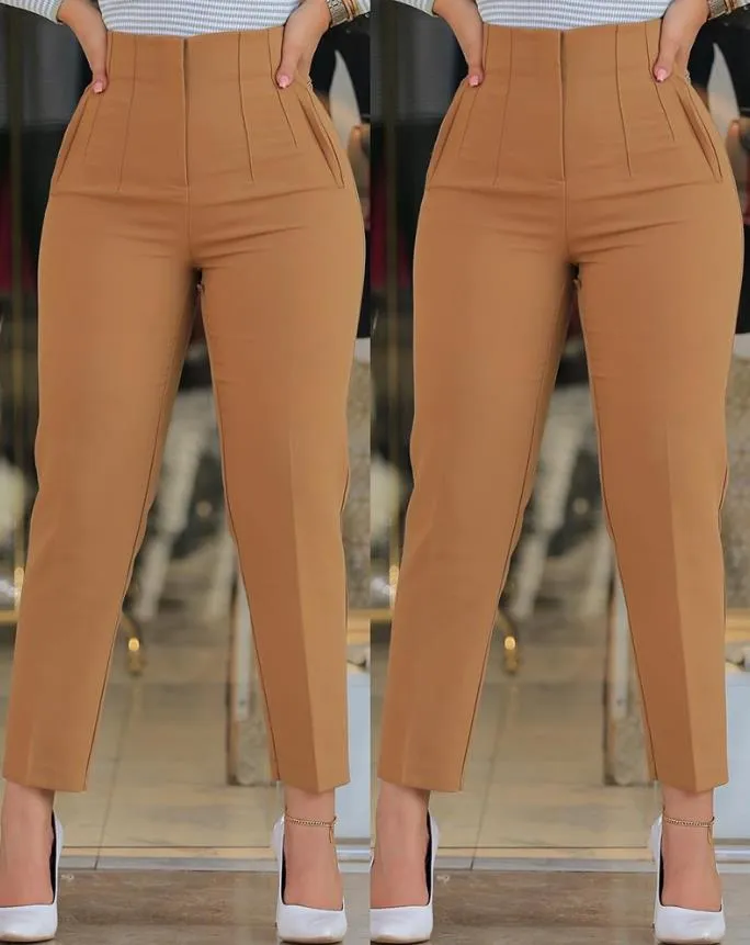 Ivyshape | Casual Trousers High Waist