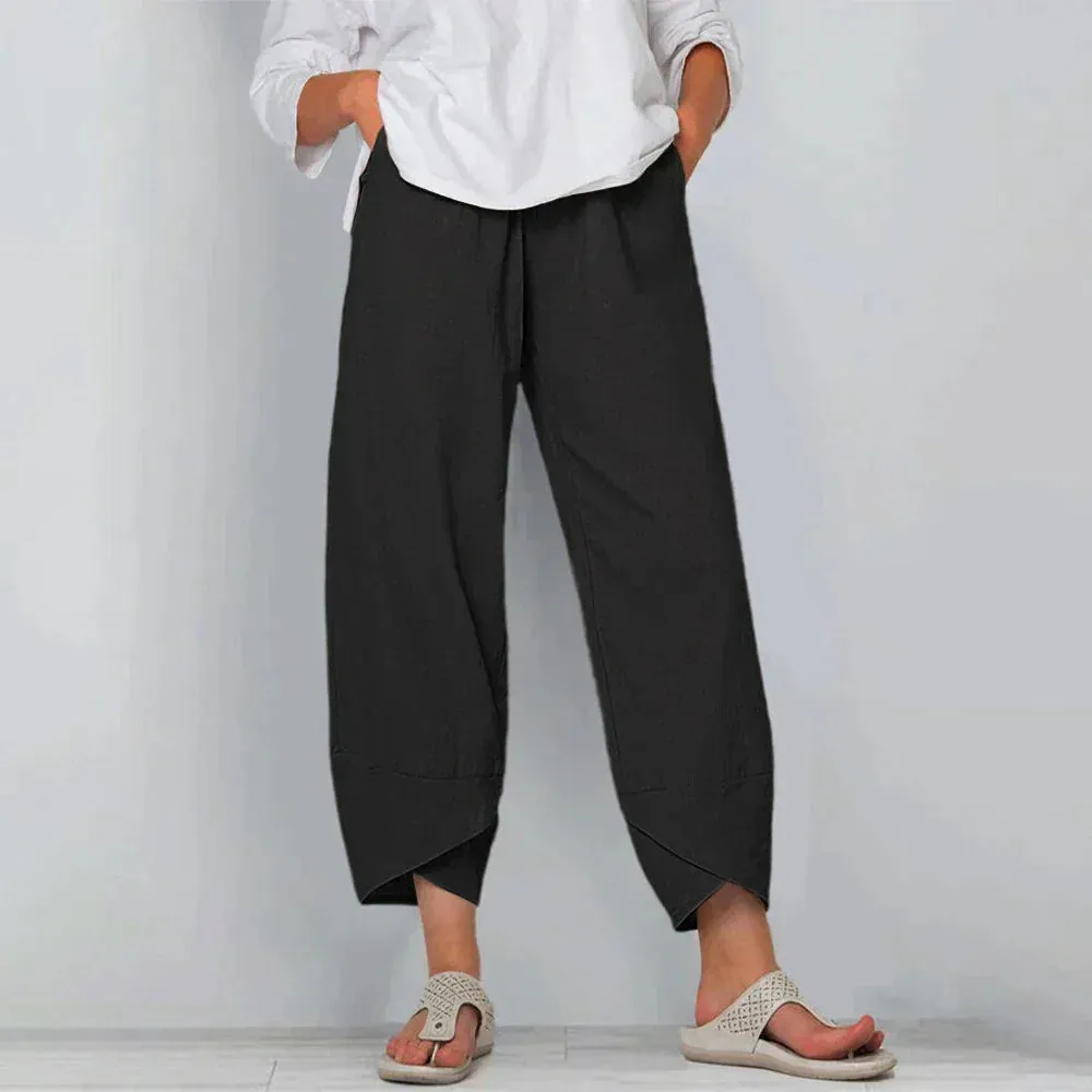 Ivyshape | Classic Linen Trouser Pants for Women