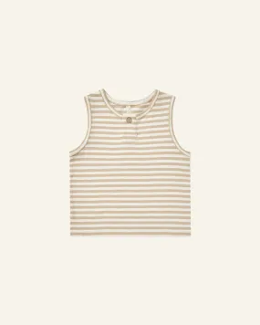 JERSEY BUTTON TANK