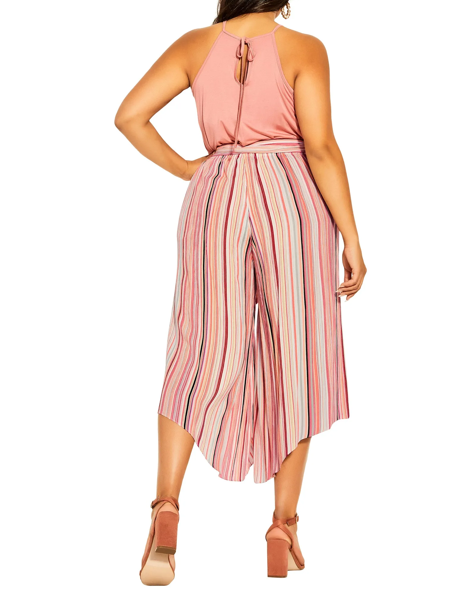 Kai Striped Flow Pant | Pink / Peach