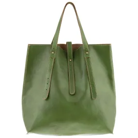 Karma - Leather Tote Bag, Juniper