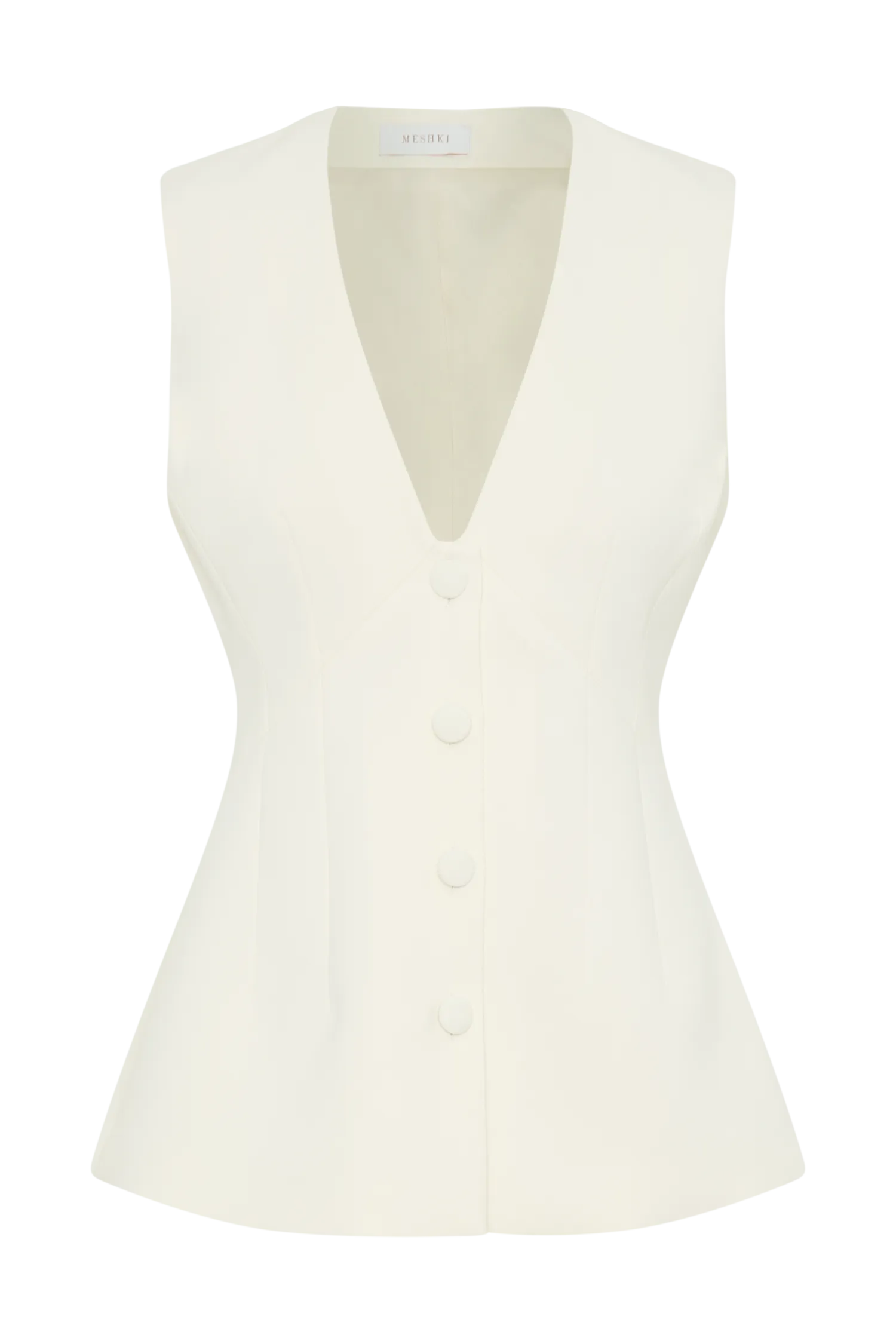 Katelyn Short Sleeve Suiting Top - Ivory