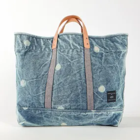 Large East West Tote | Denim Moon