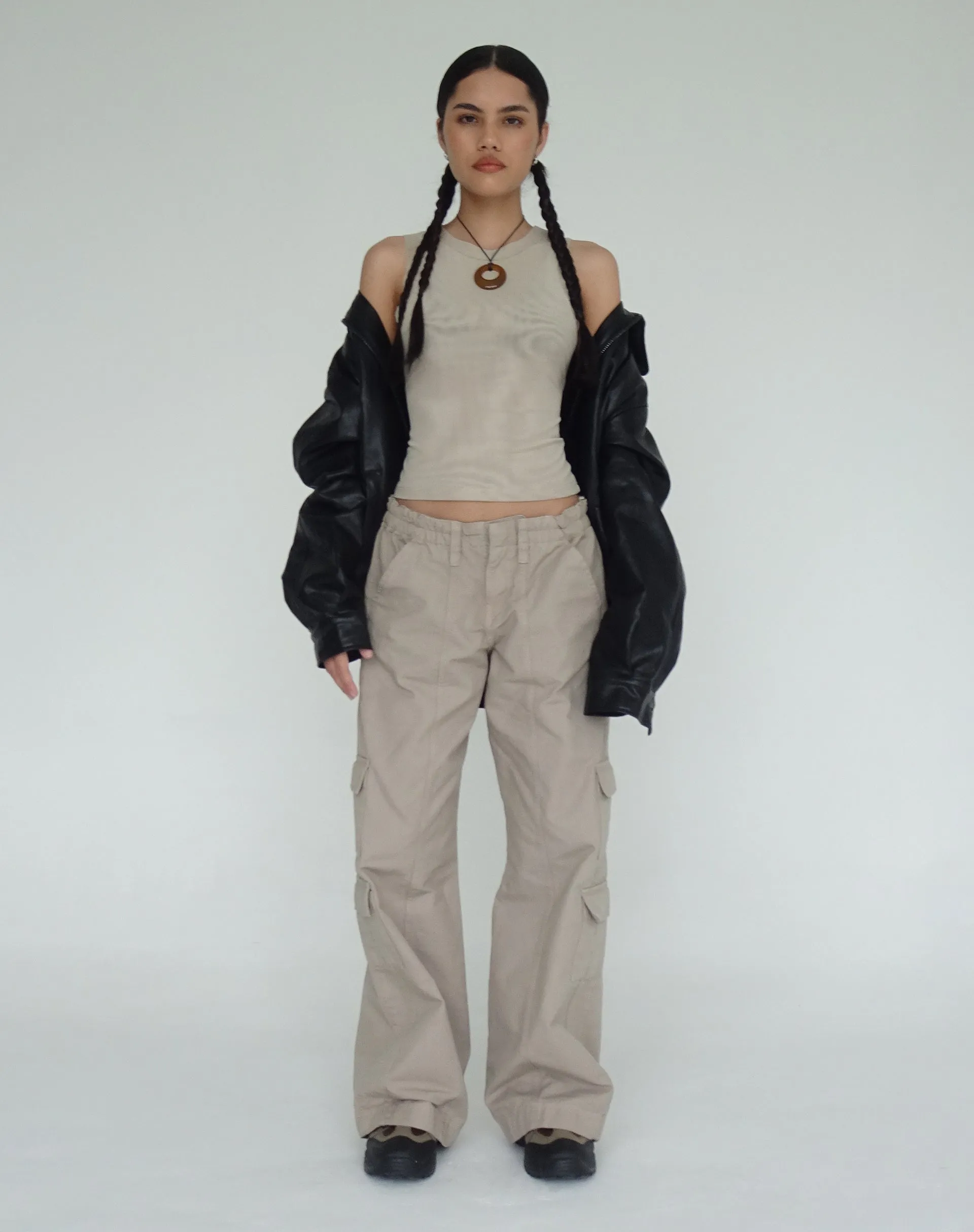 Lorde Vest Top in Mesh Neutral