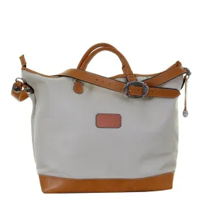 LT07 - Egg Shell Doral Leather Luggage Tote