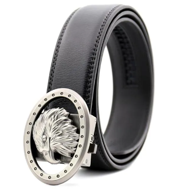 Luxury Eagle Metal Automatic Buckle Men Waist Belt