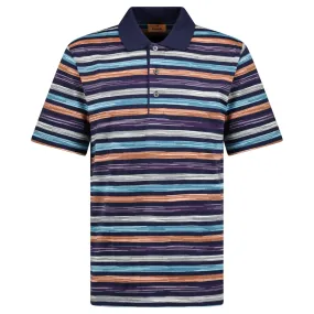 MISSONI SHORT SLEEVED STRIPE POLO SHIRT MULTICOLOURED