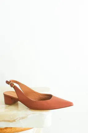 NEW Tan leather slingback pumps RRP £125