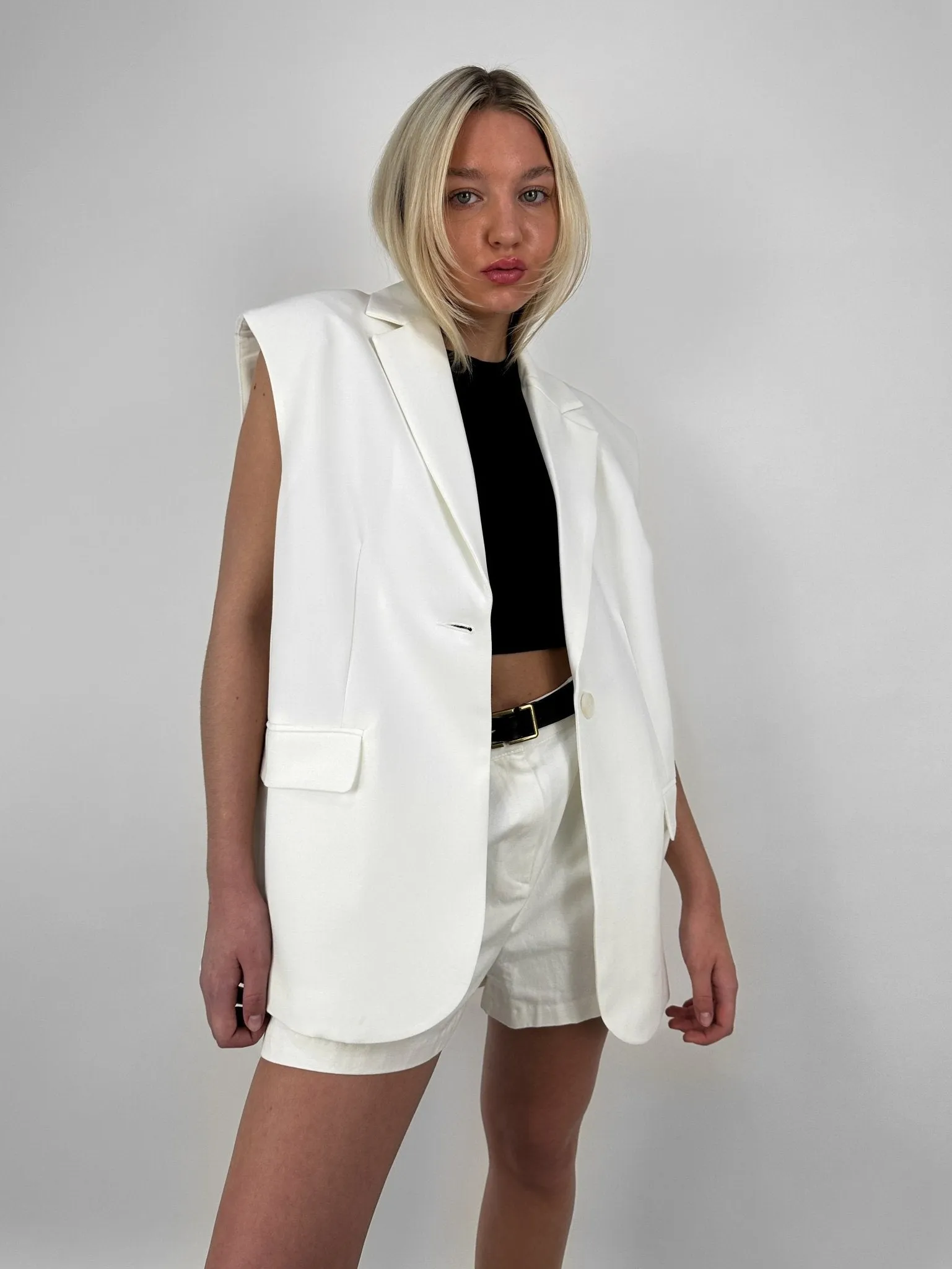 Oversized Structured Blazer Vest