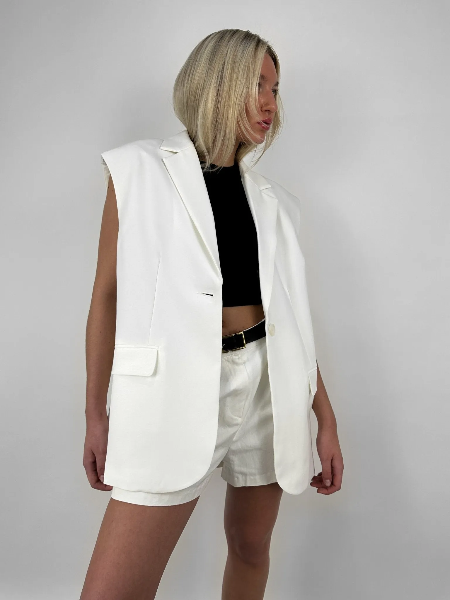 Oversized Structured Blazer Vest