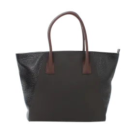 Pebbled Leather And Rubber Tote