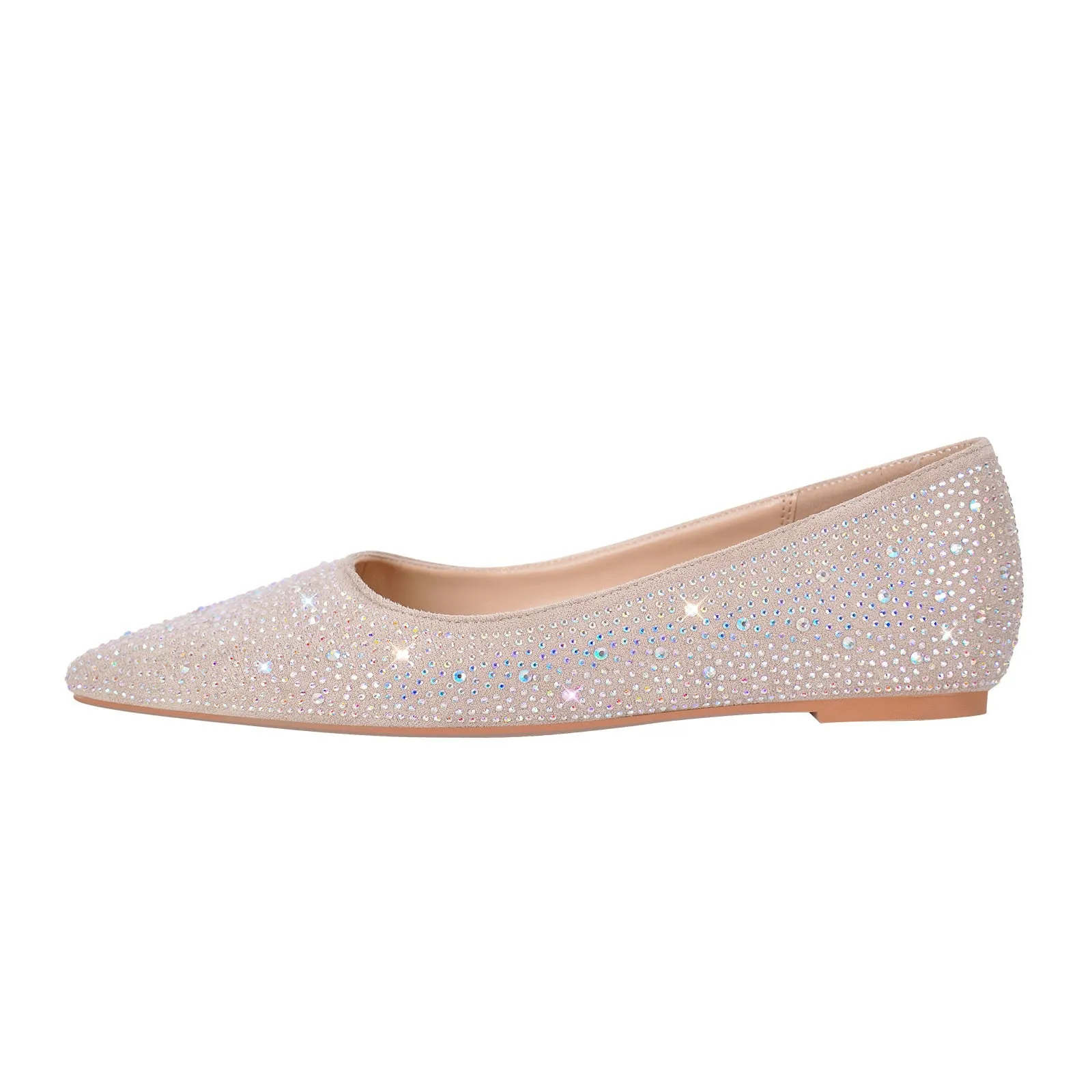 Rhinestone Pointed Toe Flats