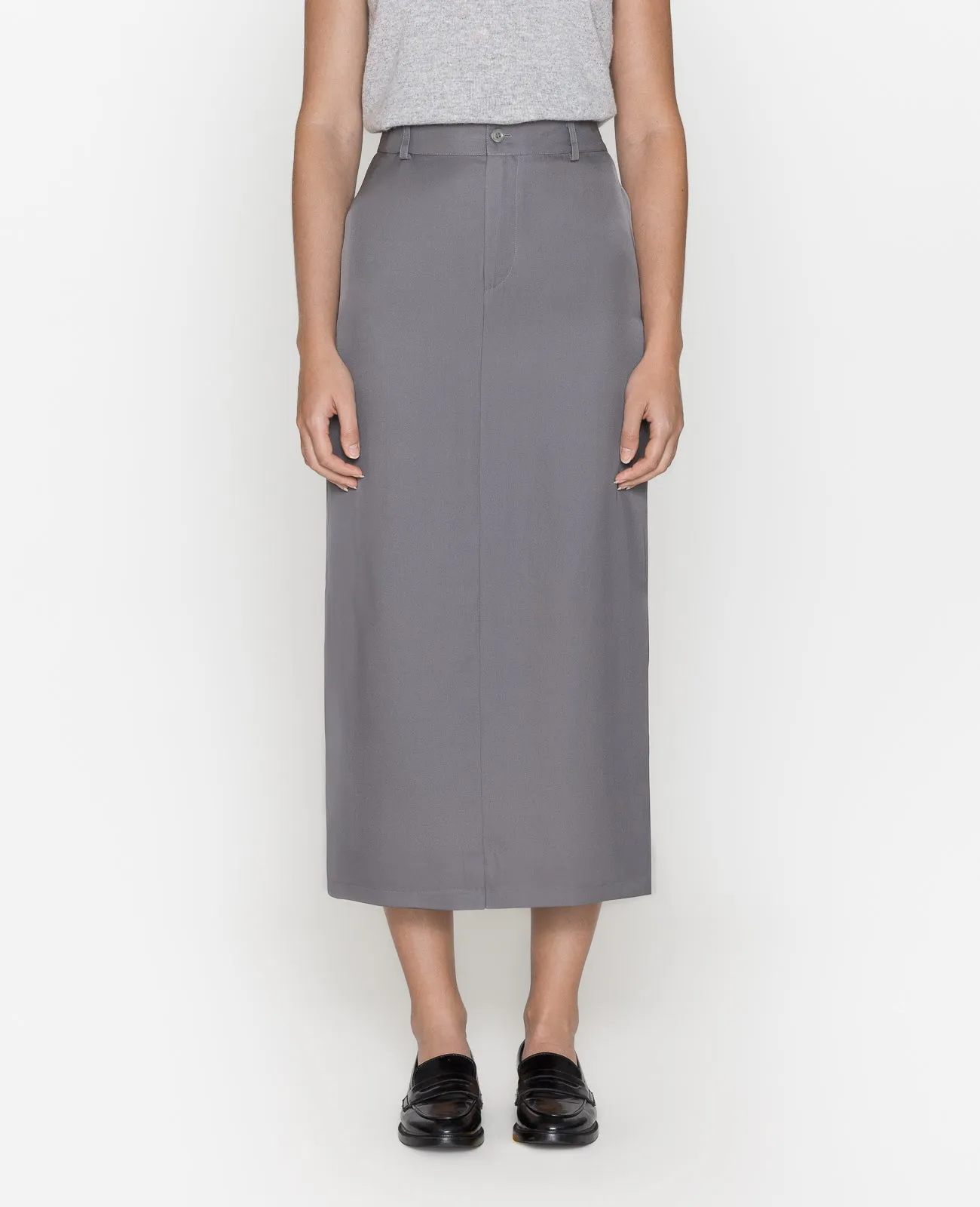 Silk Column Skirt