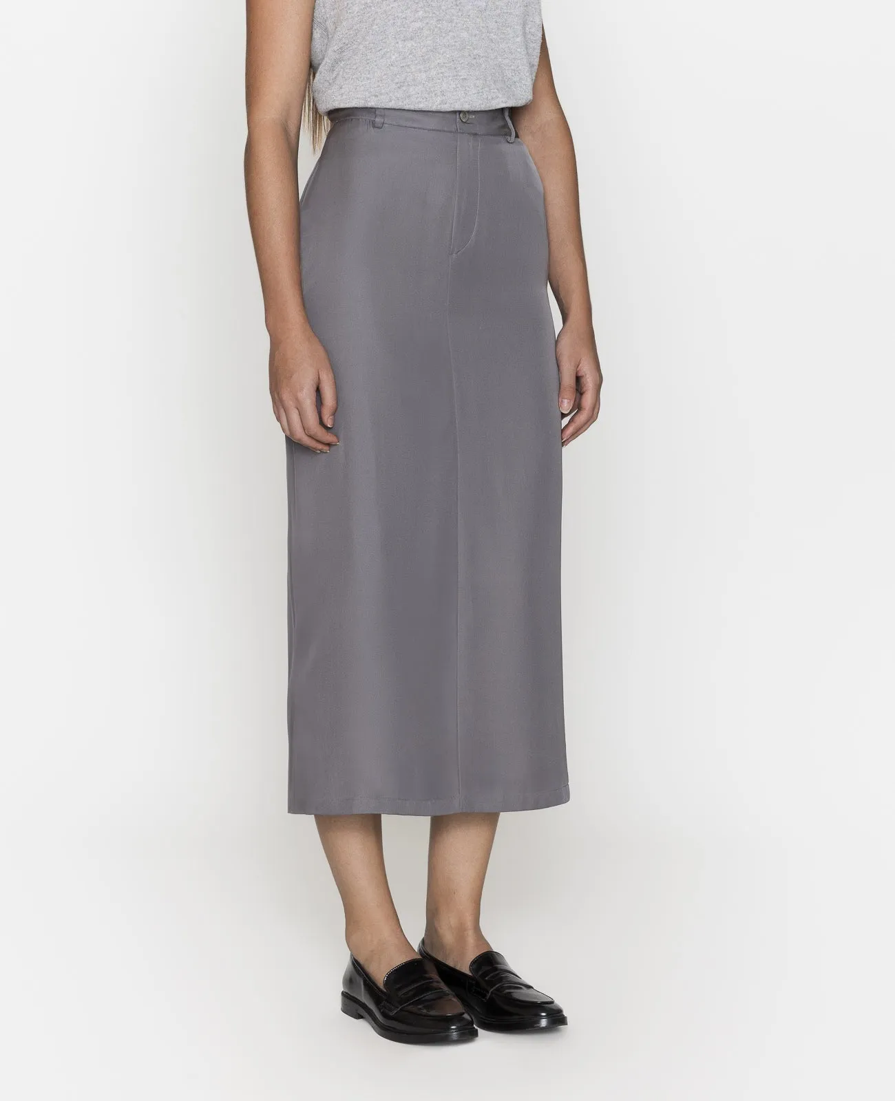 Silk Column Skirt