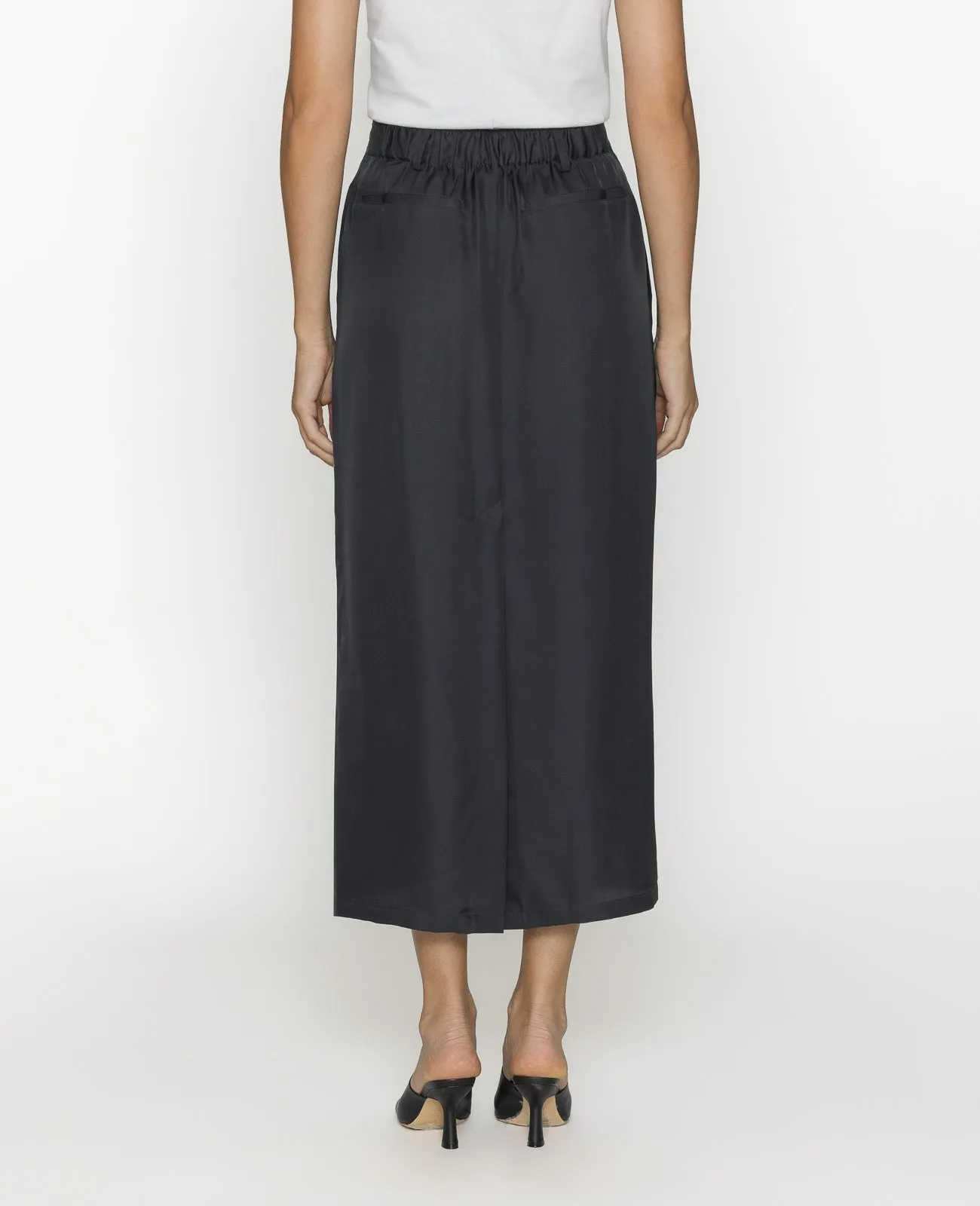 Silk Column Skirt