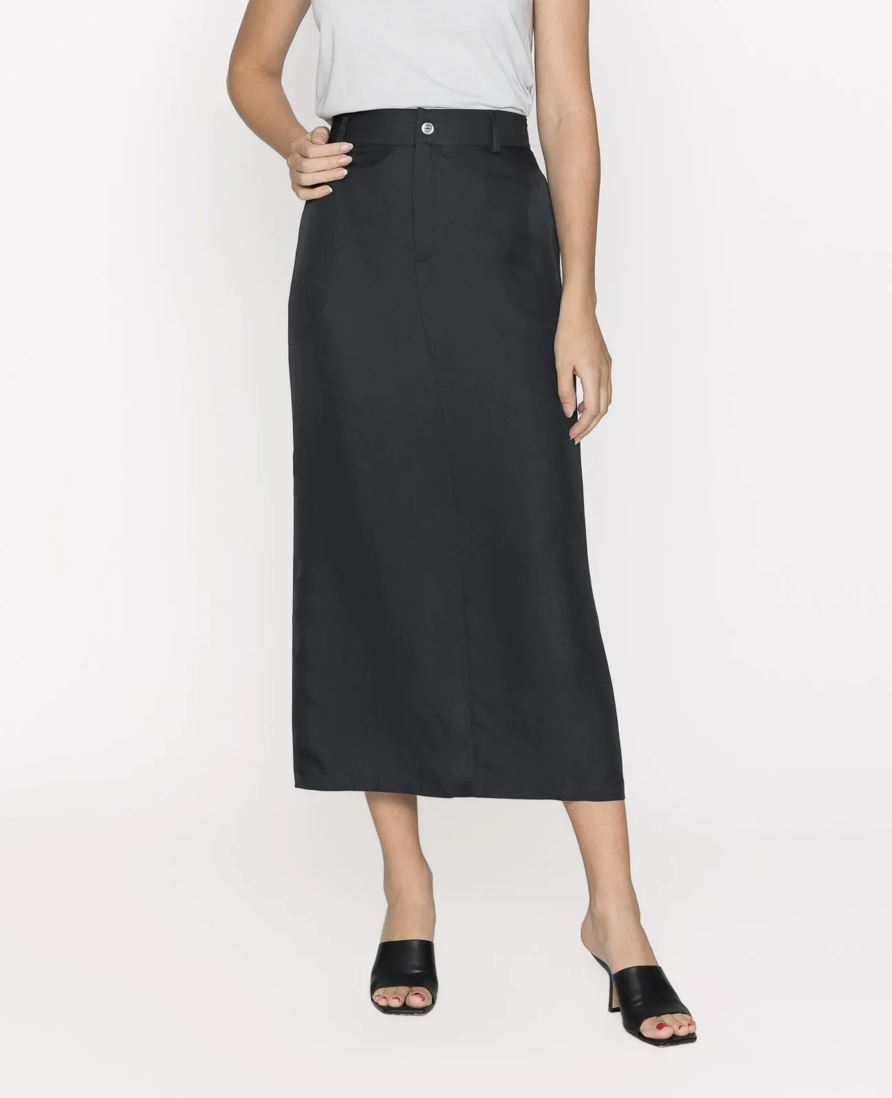 Silk Column Skirt