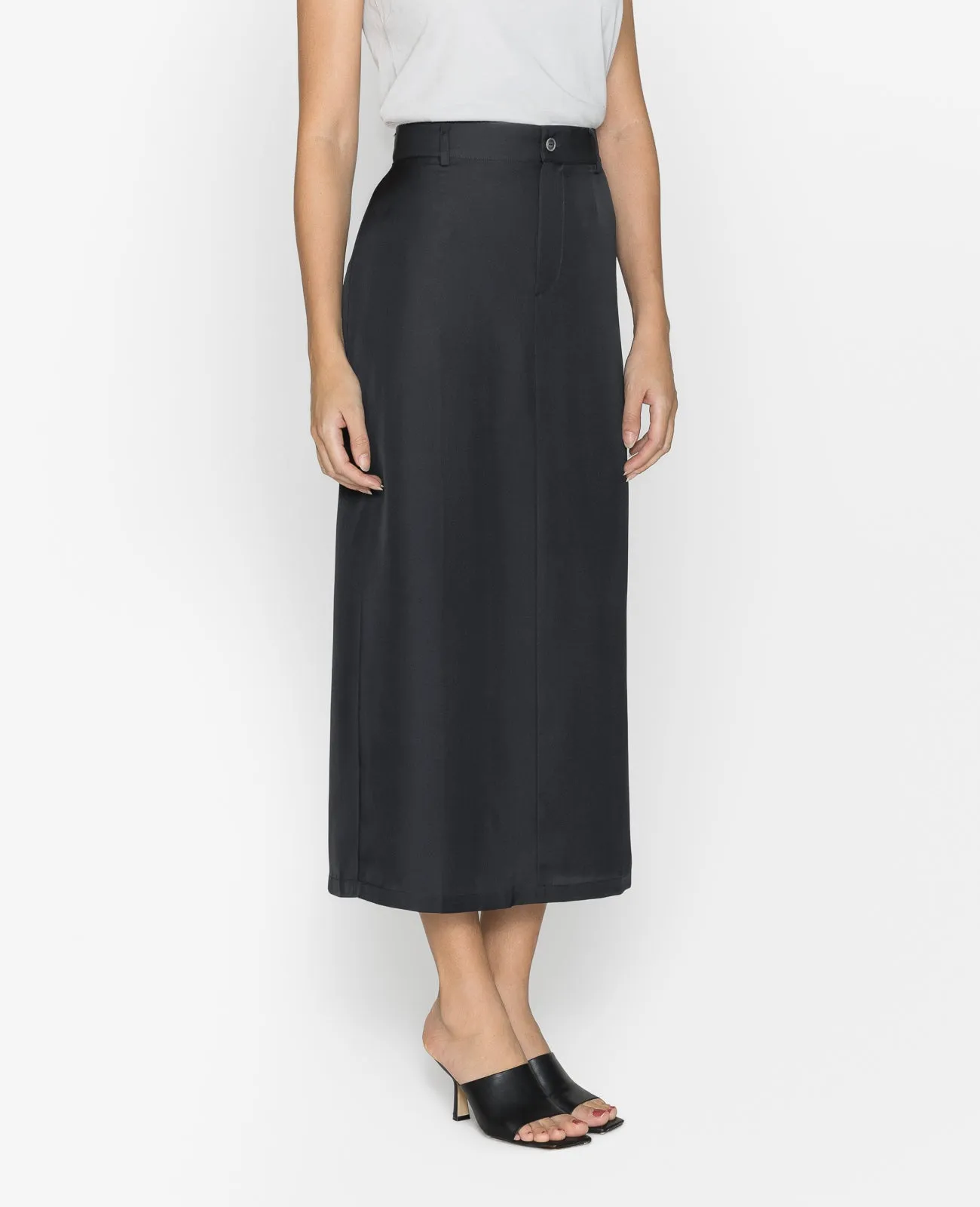 Silk Column Skirt