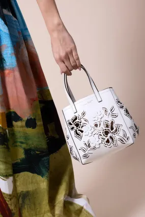 Small Laser Cut Floral Tote