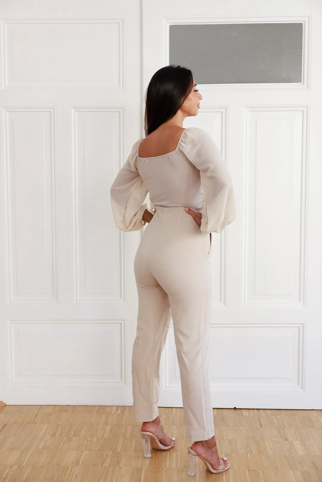 Straight High Waist Trousers