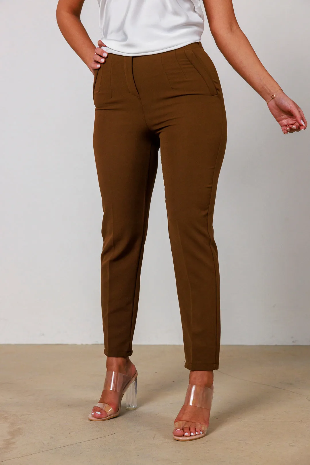 Straight High Waist Trousers