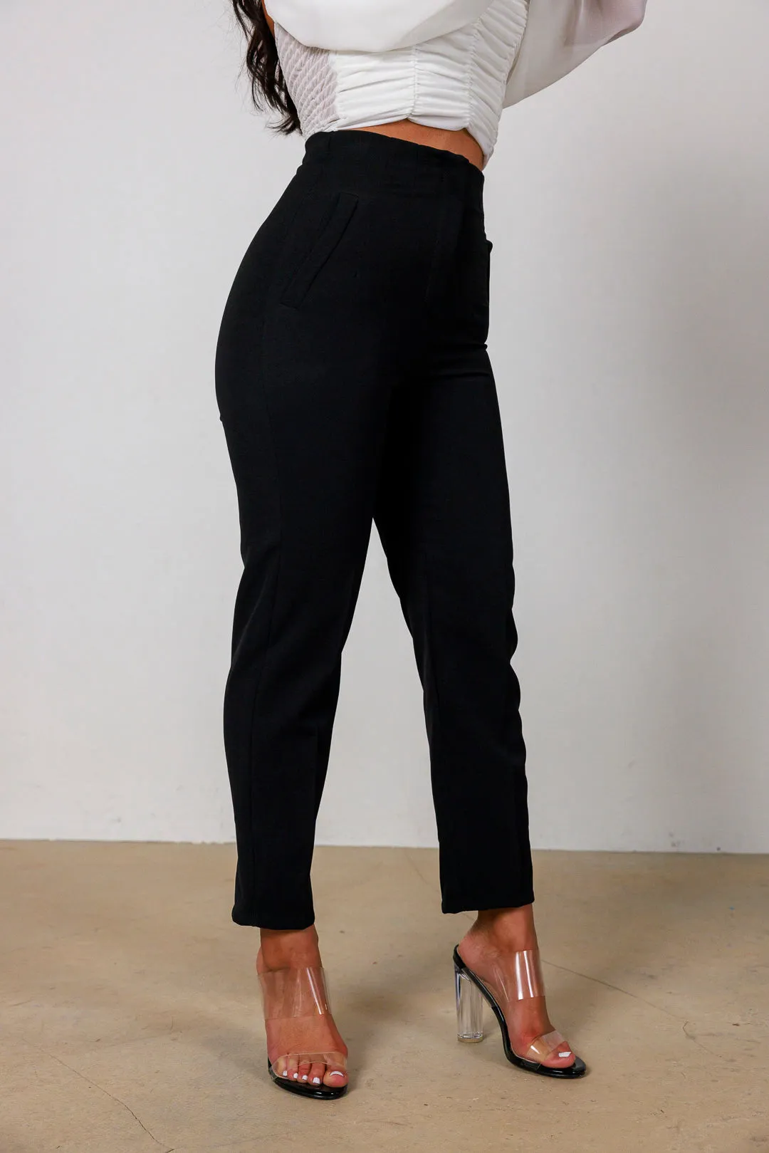 Straight High Waist Trousers