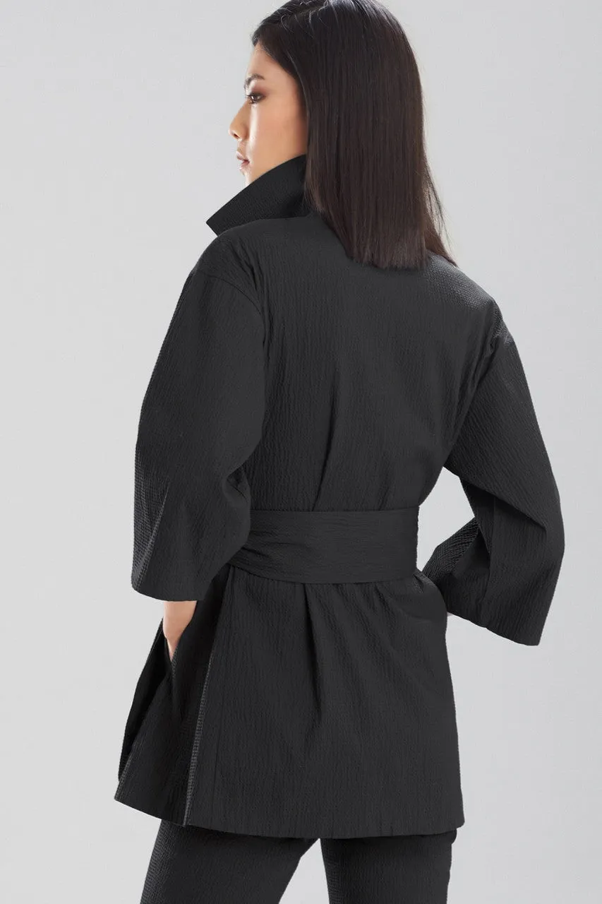 Structured Texture Belted Jacket