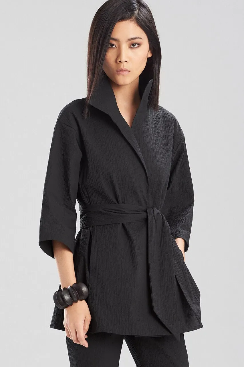 Structured Texture Belted Jacket