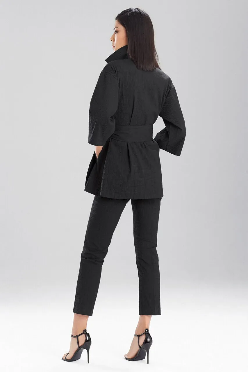 Structured Texture Belted Jacket